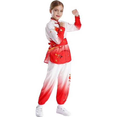Unisex Kung Fu Long Sleeve Tops With Pants Tracksuits Uniform Clothing Tai Chi - Picture 11 of 89