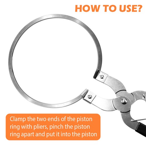 Piston Ring Compressor 53-175mm Ratchet Car Auto Engine Installer Pliers Set-· - Picture 4 of 11