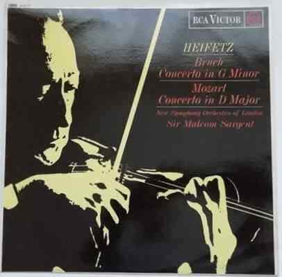 SB 6527 Bruch Mozart VIOLIN CONCERTOS Vinyl LP Heifetz Living Stereo