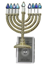 Bath & Body Works Hanukkah Menorah Plug In Unit Wallflower Night Light Blue New