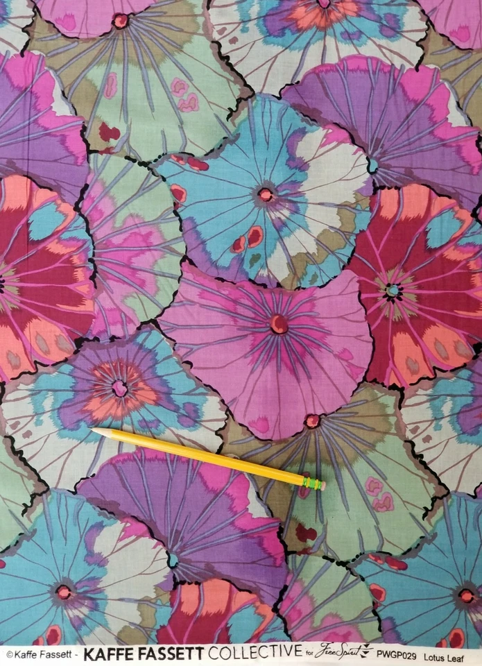Kaffe Fasset Collective for Free Spirit Fabrics. Cool colors. BTY. More added! - Image 4 of 4