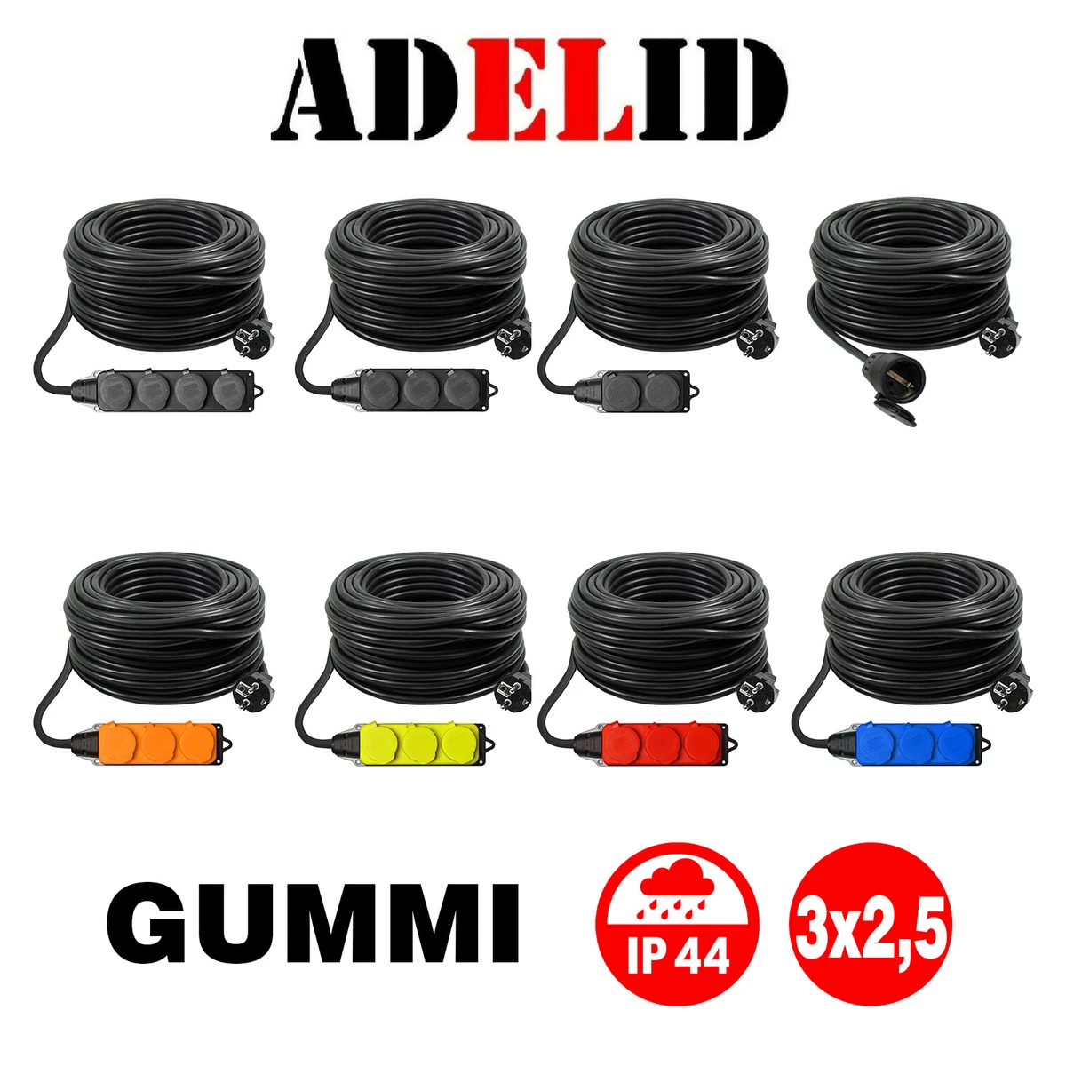 Gummileitung 3x1.5 Pro Snake RubberCable H07RN-F 3x2,5 Mm² – Österreich Verlängerungskabel 3m