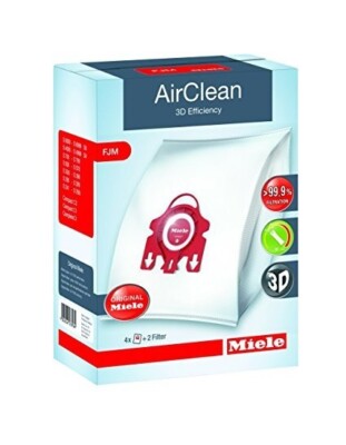Original Miele Vacuum Cleaner AirClean Dust Bags Type FJM 4 + 2 Filters