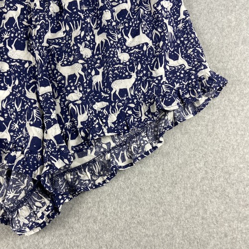 Pantalones Cortos de Pijama Adore Me para Mujer 1X Azul Marino Blanco Ciervos Dobladillo con Volantes Cintura Elástica - Imagen 6 de 14