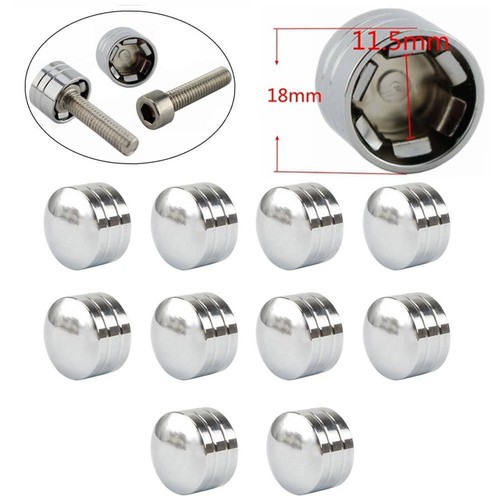 10 Motorrad-Innensechskant-Schraubenkappen M6 X 5 Mm – Alu-Legierung (Gold) – Universelle Abdeckkappen Für Sechskant-Schrauben
