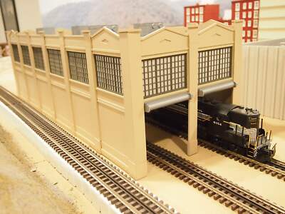 Korber Models #MRS1032 - O Scale - 2 Stall Engine House (Cement) Kit