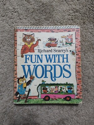 RICHARD SCARRY'S FUN WITH WORDS   Vintage!   1971   Golden Press