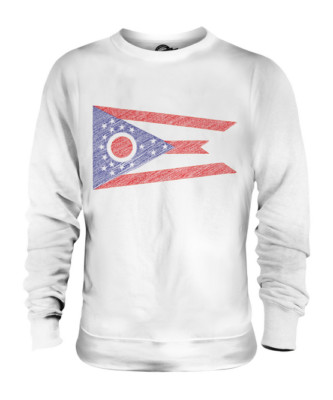 OHIO STATE KRITZELFLAGGE UNISEX PULLOVER OBERTEIL GESCHENK OHIOAN FOOTBALL