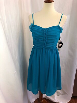 New Doo.Ri For Impulse Women Blue Cocktail Dress 6 Adjustable Straps NWT