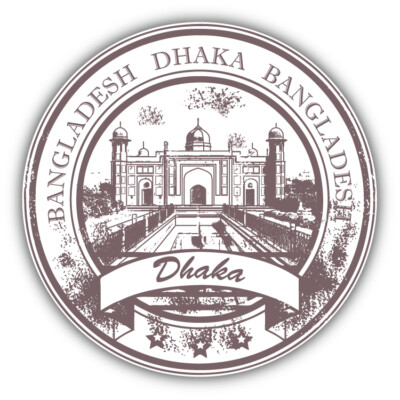 Dhaka Bangladesh Grunge Rubber Stamp Travel Car Bumper Sticker Decal ...