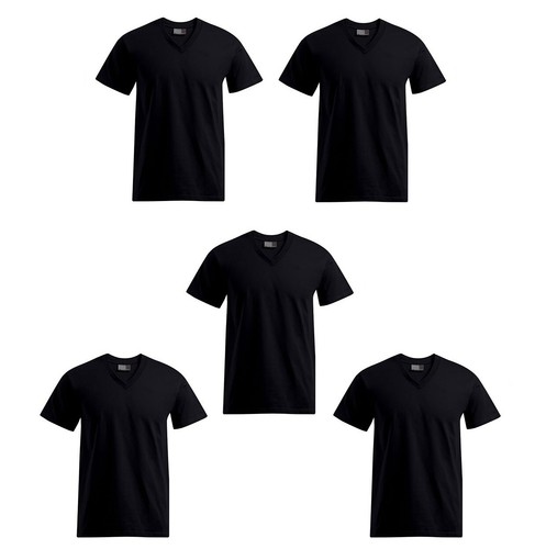 3er, 5er Pack Herren Promodoro Premium V-Neck T-Shirts veredelte Baumwolle S-5XL - Bild 9 von 88
