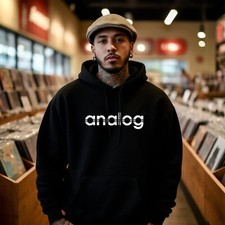 Felpa con cappuccio "Analogica" 3 strisce in pile misto pesante - DJ 1200 pullover felpa S-2XL