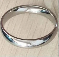 High Polish shiny 4 mm Stainless Steel wedding band Ring men women size 7