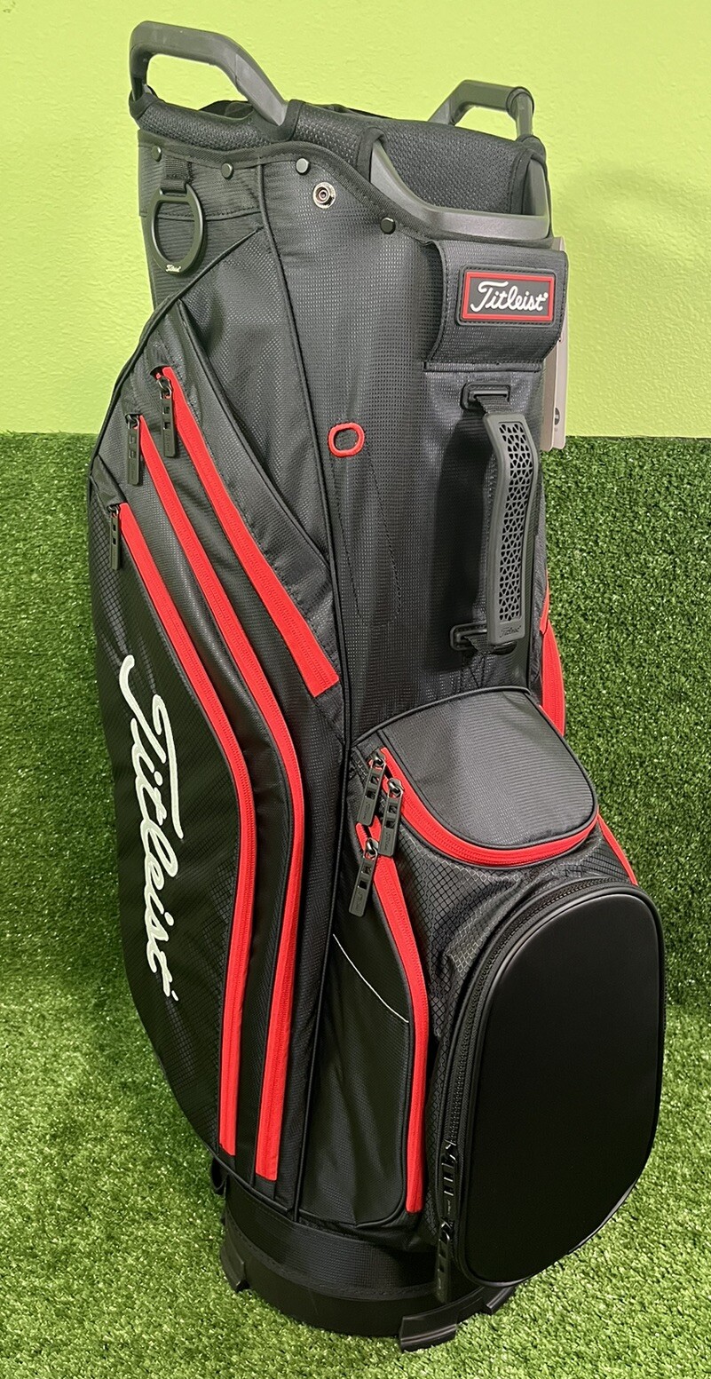Titleist Cart 14 Lightweight Golf Cart Bag NEW Black Black Red TB20CT6