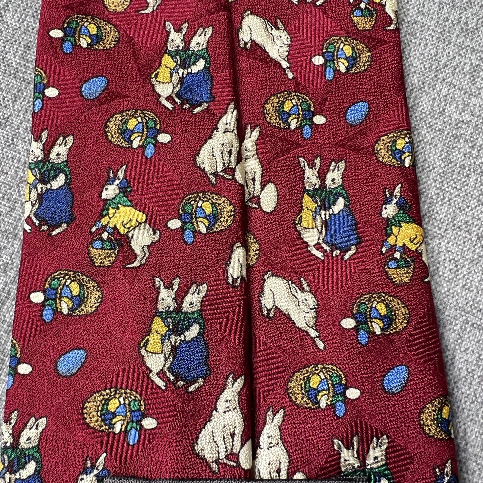 Robert Talbott Tie Silk Rabbit Easter Eggs Bunny … - image 8