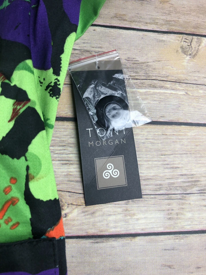 Nuevo Blazer Toni Morgan Mujer Talla Pequeña Estampado Floral Un Botón Manga Corta $54 Foto 3 de 4