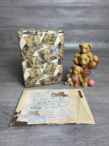 Cherished Teddies Dad, Drake and Dustee 661791 2000 Boxed With Certificate