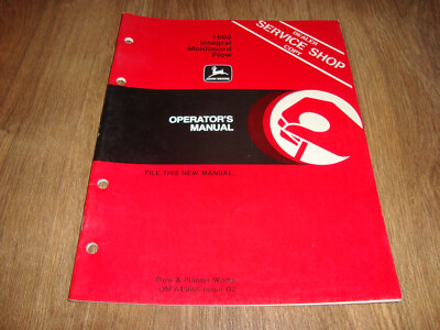 John Deere Operators Manual 1600 Integral Moldboard Plow OM-A45666 Issue G2
