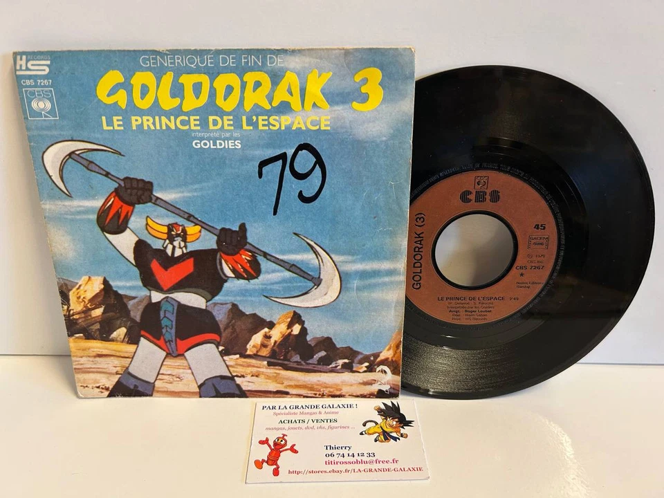 45T Générique Goldorak 3 Le Prince de l'Espace LP Les Goldies A2 CBS Kikuchi 79 - Photo 1/2