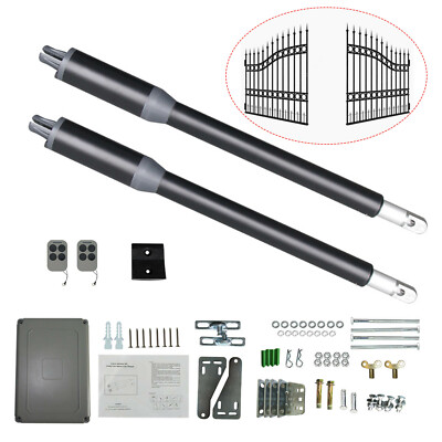 Heavy Duty Automatic Gate Opener Arm Single/Dual Swing Kit  w/ Remotes