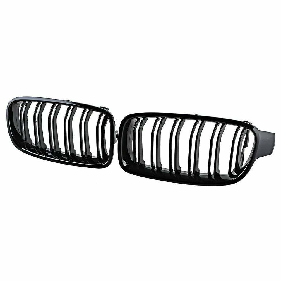 For BMW 13-19 F30 F31 3-Series 320i 328i Front Kidney Grille Grill Gloss Black Foto 2 de 4