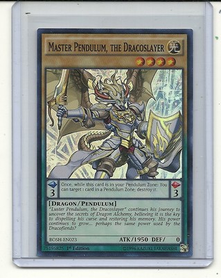 Master Pendulum The Dracoslayer Holographic Yu Gi Oh Bosh En023 Ebay