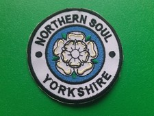 NORTHERN SOUL YORKSHIRE (a) Sew / Iron On Patch Northern Soul Wigan Casino