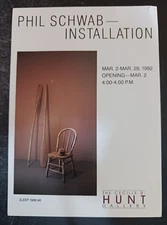 art postcard Phil Schwab Installation 1992 Hunt os gallery invitation