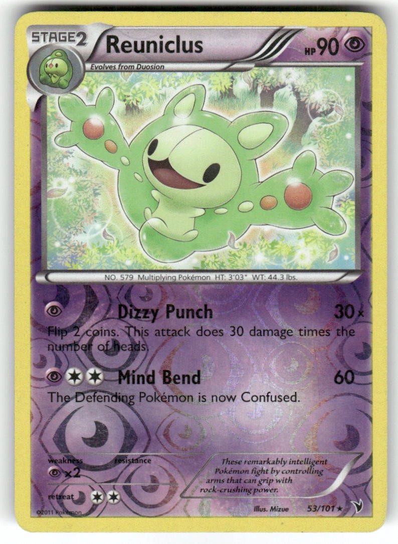 REUNICLUS - 53/101 - MP - Noble Victories - REVERSE HOLO Rare - Pokemon