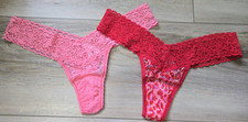 Lot of 2 Vintage Victoria's Secret the Lacie Multi Sheer Lace Thong Panties O/S
