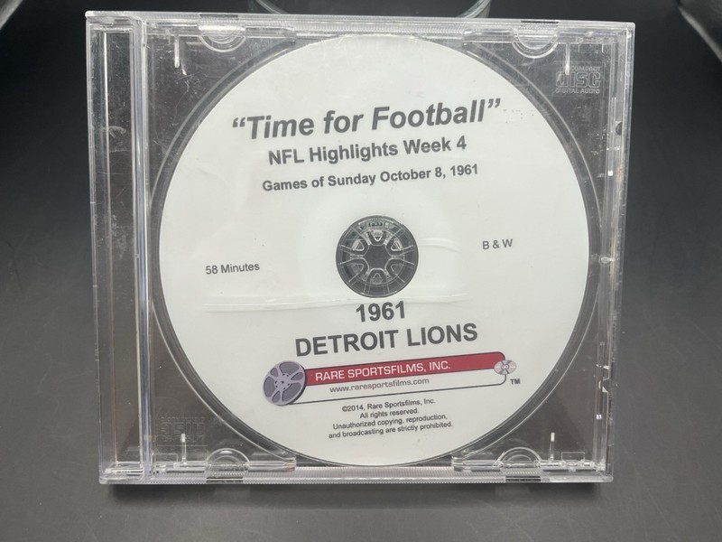 1961 Time For Football & 1961 Detroit Lions Season Highlights DVD-Played Once