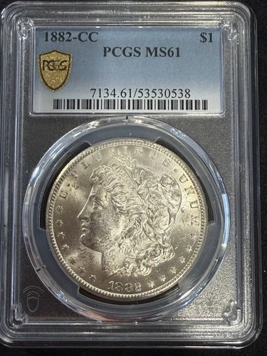 1882 CC Morgan Silver Dollar PCGS MS-61