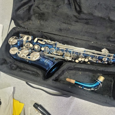 #ad #ad Lazarro Alto Saxophone LZR370AS With Case Blue Silver $199.99