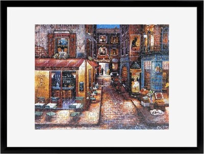 Puzzle Frame for Finished Puzzles, Black Vertical & Horizontal Wall-Mounted