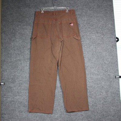 No Fear Skate Kitchen Womens Brown Carpenter Pants Skater Jeans Sz 12 Jnco Type