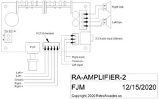 Arcade Machine Sound Speaker Amplifier for Jamma, Mame, and other Arcade Systems