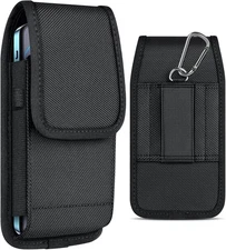 Cell Phone Pouch Nylon Holster Case Compatible with Samsung Galaxy S25/S24/S23/S