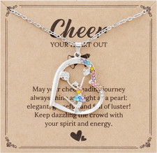 Cheer Necklace for Cheerleader Charm Teens Present Inspirational Cheer Necklaces