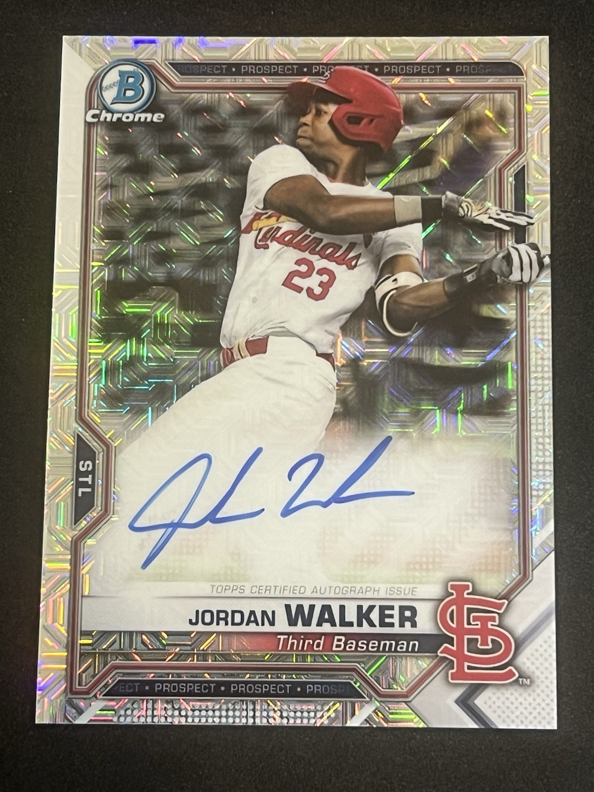 JORDAN WALKER 2021 Bowman Chrome Mega Box AUTO Mojo Refractor