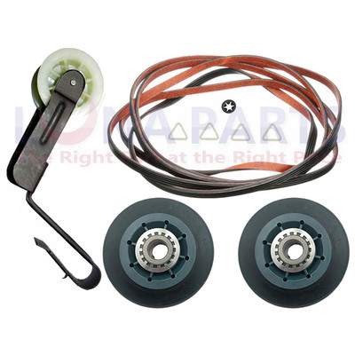 #ad Whirlpool LGR4634JT2 Genuine Dryer Rollers Belt Pulley Kit $42.85