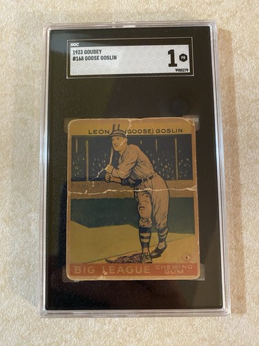 Goose Goslin #168 1933 Goudey card