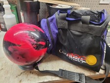 10 C300, Columbia 300, WD, White Dot Bowling Ball With Bag