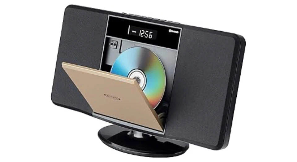 Jensen JBS-300CB Black AM/FM Stereo Wall Mountable Bluetooth CD Music System - Image 2 of 4