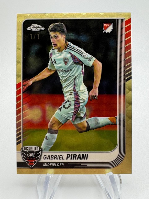 2025 Topps Chrome MLS GABRIEL PIRANI Superfractor 1/1 One of One #38 D.C. United