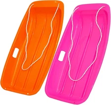 Toboggan Snow Sled for Adult and Kids-Durable Cold Resistant Flexible Design,Fit