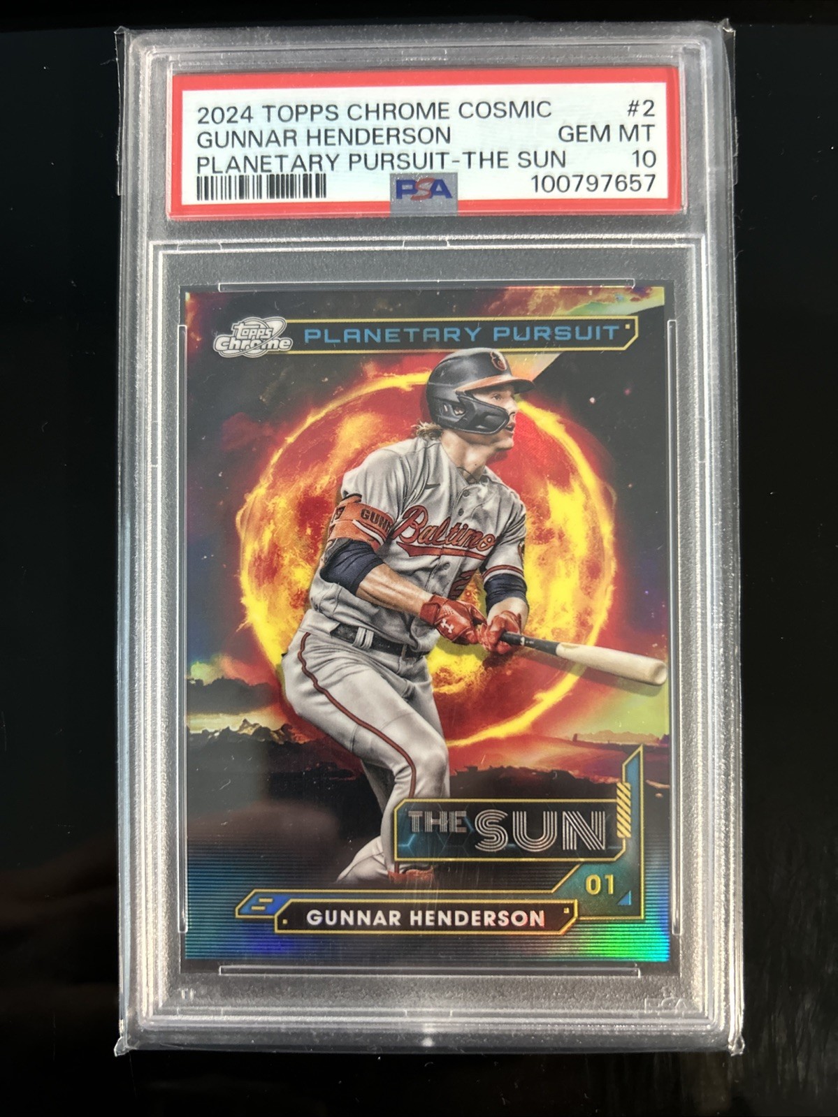 GUNNAR HENDERSON PSA 10 - 2024 TOPPS CHROME COSMIC PLANETARY PURSUIT THE SUN #2