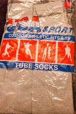 3 Pairs USA Tube Socks Men's Size 9-15 Made in the USA