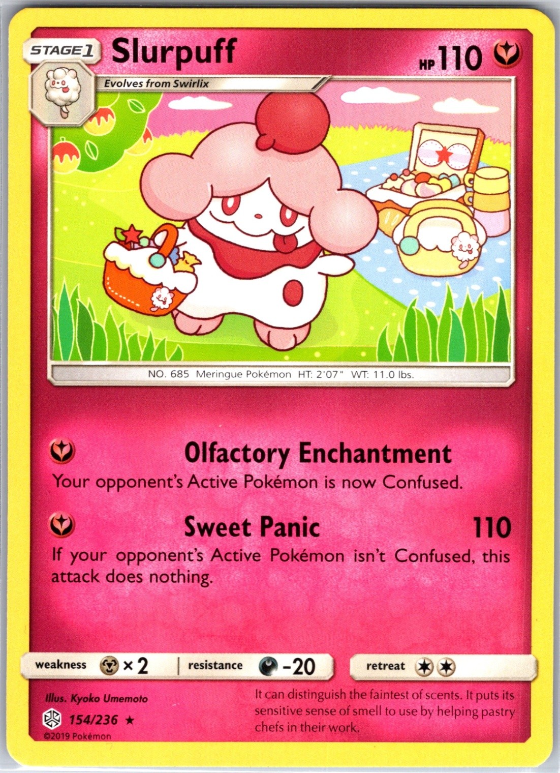 Slurpuff 154/236 Rare Regular Card SM - Cosmic Eclipse Pokemon TCG NM