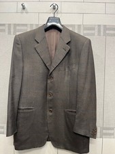 CANALI Men Taupe Wool Silk Blazer Jacket Size IT 50 US M-L Made in Italy