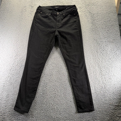 Banana Republic Jeans Womens 12 Black Cotton Denim Skinny Curvy Workwear Stretch